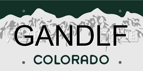 GANDLF Colorado License Plate