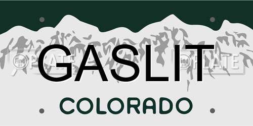 GASLIT Colorado License Plate