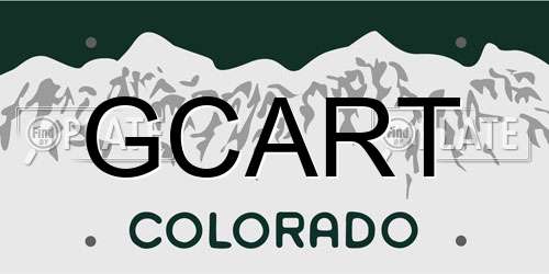 GCART Colorado License Plate