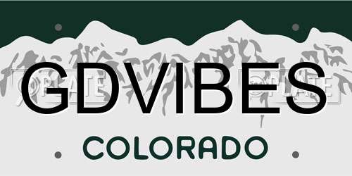 GDVIBES Colorado License Plate