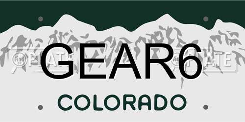 GEAR6 Colorado License Plate