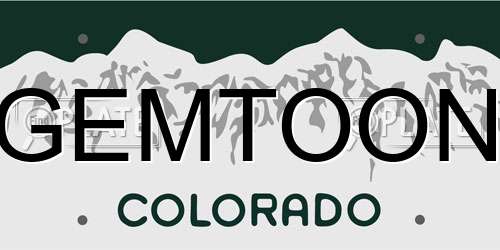 GEMTOON Colorado License Plate