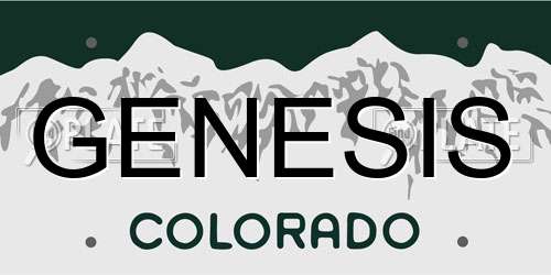 GENESIS Colorado License Plate