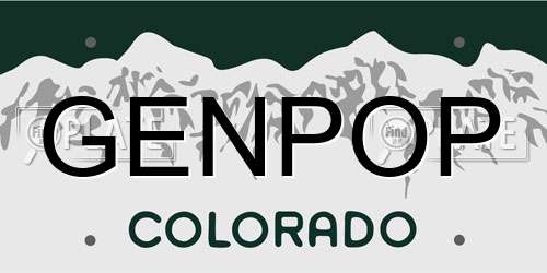 GENPOP Colorado License Plate