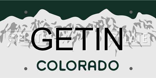 GETIN Colorado License Plate