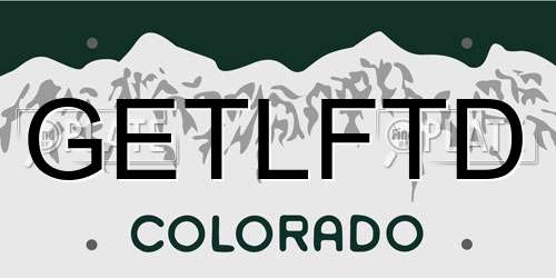 GETLFTD Colorado License Plate