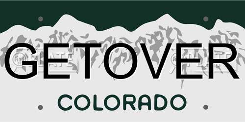 GETOVER Colorado License Plate