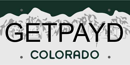 GETPAYD Colorado License Plate