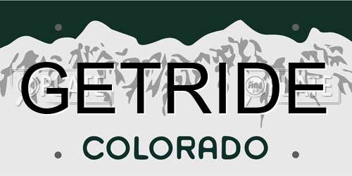 GETRIDE Colorado License Plate
