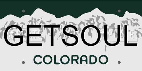GETSOUL Colorado License Plate