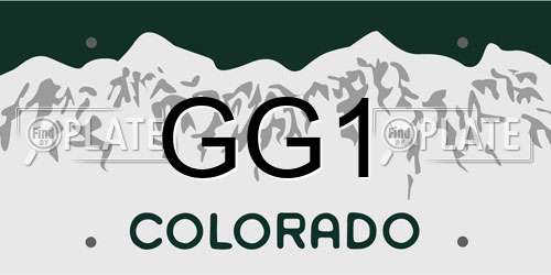 GG1 Colorado License Plate