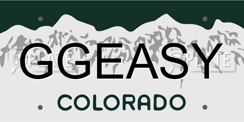 GGEASY Colorado License Plate