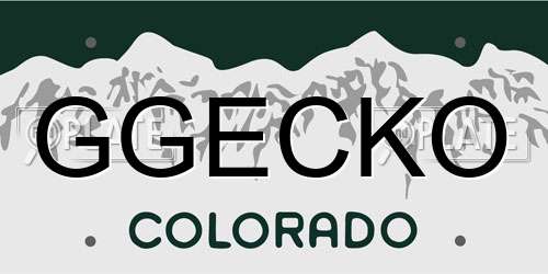 GGECKO Colorado License Plate
