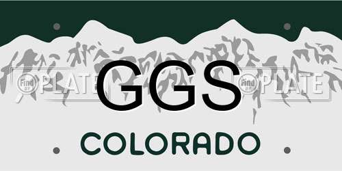 GGS Colorado License Plate