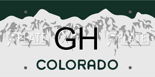 GH Colorado License Plate