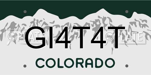 GI4T4T Colorado License Plate