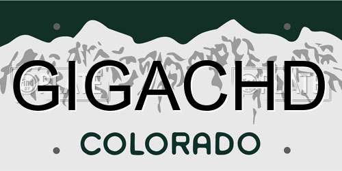 GIGACHD Colorado License Plate