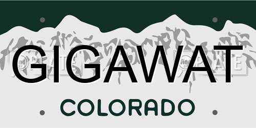 GIGAWAT Colorado License Plate