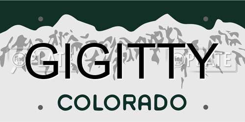 GIGITTY Colorado License Plate