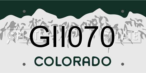 GII070 Colorado License Plate