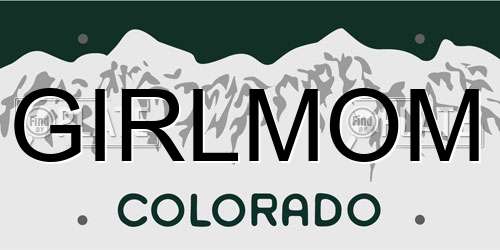GIRLMOM Colorado License Plate