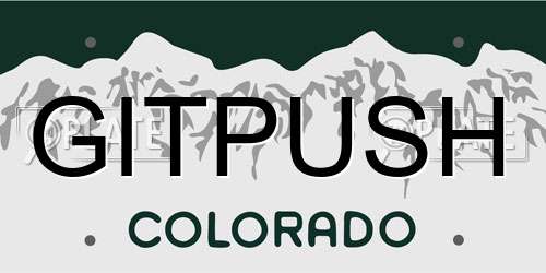 GITPUSH Colorado License Plate