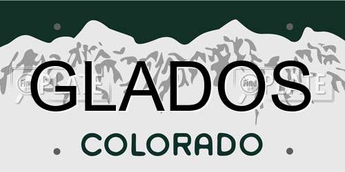 GLADOS Colorado License Plate
