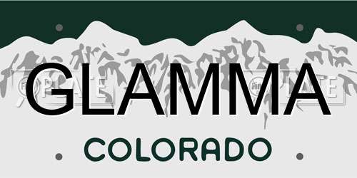 GLAMMA Colorado License Plate