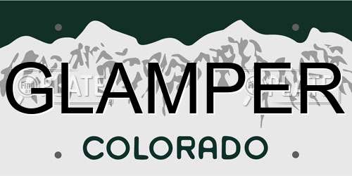 GLAMPER Colorado License Plate