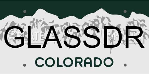 GLASSDR Colorado License Plate