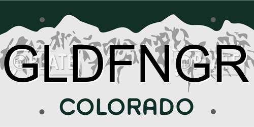 GLDFNGR Colorado License Plate