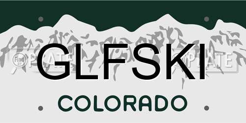GLFSKI Colorado License Plate