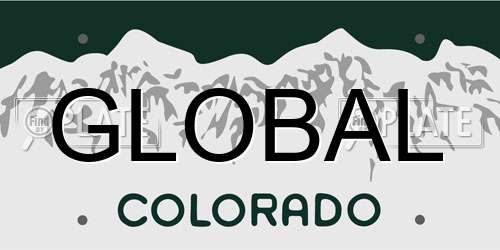 GLOBAL Colorado License Plate