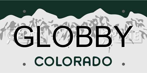 GLOBBY Colorado License Plate