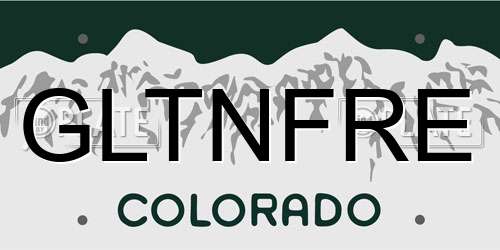 GLTNFRE Colorado License Plate