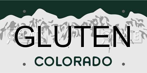 GLUTEN Colorado License Plate