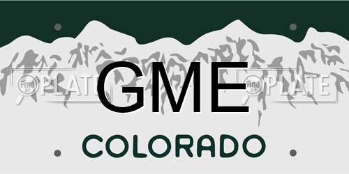 GME Colorado License Plate