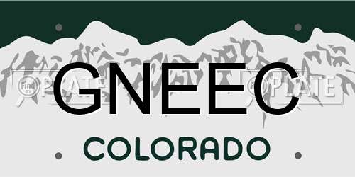 GNEEC Colorado License Plate