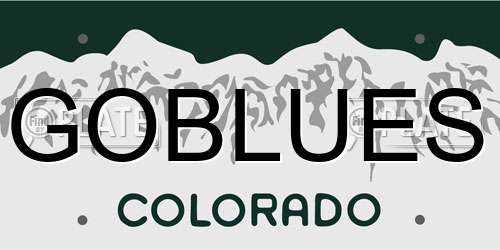 GOBLUES Colorado License Plate