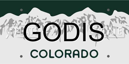GODIS Colorado License Plate
