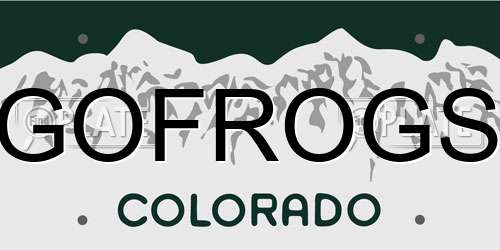 GOFROGS Colorado License Plate