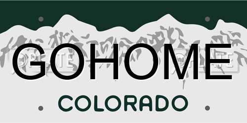 GOHOME Colorado License Plate