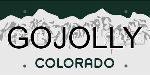 GOJOLLY Colorado License Plate