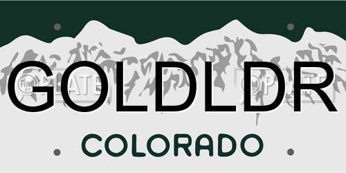 GOLDLDR Colorado License Plate