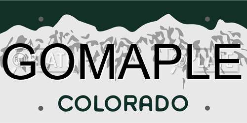 GOMAPLE Colorado License Plate