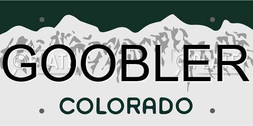 GOOBLER Colorado License Plate