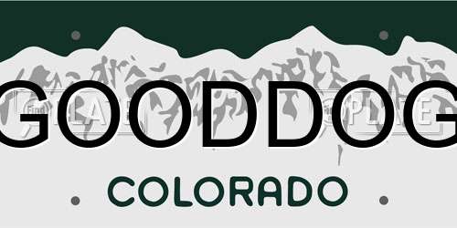 GOODDOG Colorado License Plate