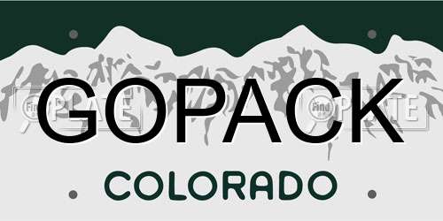 GOPACK Colorado License Plate