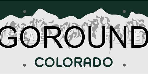 GOROUND Colorado License Plate