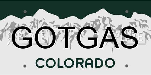 GOTGAS Colorado License Plate